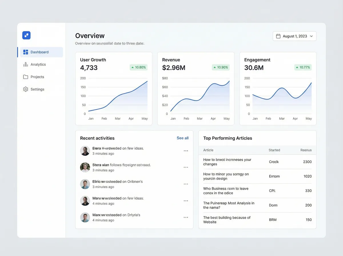 Компоненты интерфейса и структура